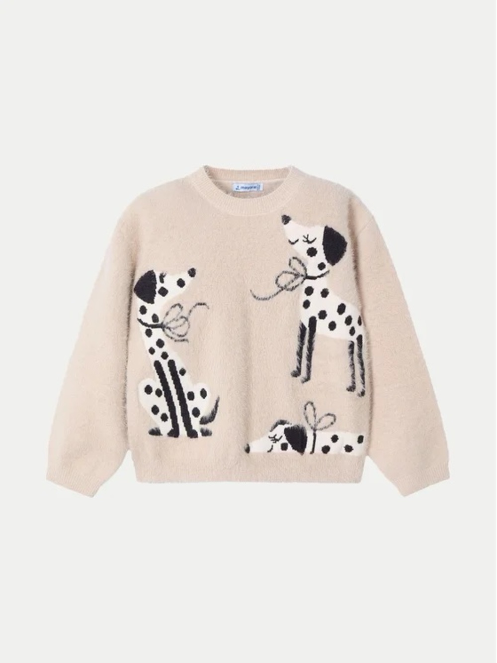 Mayoral Fuzzy Dalmatian Sweater Size 5